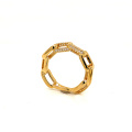 Fashion Jewelry New Arrival Cuban 14K with CZ Ring for Lady